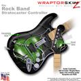 Barbwire Heart Green WraptorSkinz � Skin fits Rock Band Stratocaster Guitar for Nintendo Wii, XBOX 360, PS2 & PS3 (GUITAR NOT INCLUDED)