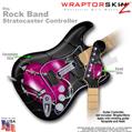Barbwire Heart Hot Pink WraptorSkinz � Skin fits Rock Band Stratocaster Guitar for Nintendo Wii, XBOX 360, PS2 & PS3 (GUITAR NOT INCLUDED)