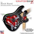 Barbwire Heart Red WraptorSkinz � Skin fits Rock Band Stratocaster Guitar for Nintendo Wii, XBOX 360, PS2 & PS3 (GUITAR NOT INCLUDED)