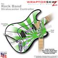 Rising Sun Green WraptorSkinz � Skin fits Rock Band Stratocaster Guitar for Nintendo Wii, XBOX 360, PS2 & PS3 (GUITAR NOT INCLUDED)