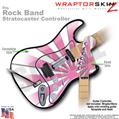 Rising Sun Pink WraptorSkinz � Skin fits Rock Band Stratocaster Guitar for Nintendo Wii, XBOX 360, PS2 & PS3 (GUITAR NOT INCLUDED)