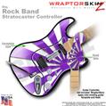 Rising Sun Purple WraptorSkinz � Skin fits Rock Band Stratocaster Guitar for Nintendo Wii, XBOX 360, PS2 & PS3 (GUITAR NOT INCLUDED)