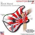 Rising Sun Red WraptorSkinz � Skin fits Rock Band Stratocaster Guitar for Nintendo Wii, XBOX 360, PS2 & PS3 (GUITAR NOT INCLUDED)