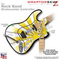 Rising Sun Yellow WraptorSkinz � Skin fits Rock Band Stratocaster Guitar for Nintendo Wii, XBOX 360, PS2 & PS3 (GUITAR NOT INCLUDED)