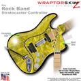Stardust Yellow WraptorSkinz � Skin fits Rock Band Stratocaster Guitar for Nintendo Wii, XBOX 360, PS2 & PS3 (GUITAR NOT INCLUDED)