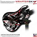 Abstract 02 Red  Skin fits Guitar Hero 5 - World Tour - Band Hero Guitar for XBOX 360 and PS3