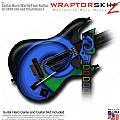 Alecias Swirl 01 Blue  Skin fits Guitar Hero 5 - World Tour - Band Hero Guitar for XBOX 360 and PS3