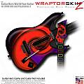 Alecias Swirl 01 Red  Skin fits Guitar Hero 5 - World Tour - Band Hero Guitar for XBOX 360 and PS3
