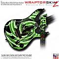Alecias Swirl 02 Green  Skin fits Guitar Hero 5 - World Tour - Band Hero Guitar for XBOX 360 and PS3