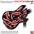 Alecias Swirl 02 Red  Skin fits Guitar Hero 5 - World Tour - Band Hero Guitar for XBOX 360 and PS3