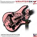 Big Kiss Lips Black on Pink  Skin fits Guitar Hero 5 - World Tour - Band Hero Guitar for XBOX 360 and PS3