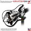Big Kiss Lips Black on White  Skin fits Guitar Hero 5 - World Tour - Band Hero Guitar for XBOX 360 and PS3