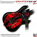 Big Kiss Lips Red on Black  Skin fits Guitar Hero 5 - World Tour - Band Hero Guitar for XBOX 360 and PS3