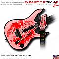 Big Kiss Lips Red on Pink  Skin fits Guitar Hero 5 - World Tour - Band Hero Guitar for XBOX 360 and PS3