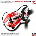 Big Kiss Lips Red on White  Skin fits Guitar Hero 5 - World Tour - Band Hero Guitar for XBOX 360 and PS3