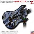 Camouflage Blue  Skin fits Guitar Hero 5 - World Tour - Band Hero Guitar for XBOX 360 and PS3