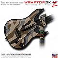 Camouflage Brown  Skin fits Guitar Hero 5 - World Tour - Band Hero Guitar for XBOX 360 and PS3