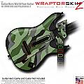 Camouflage Green  Skin fits Guitar Hero 5 - World Tour - Band Hero Guitar for XBOX 360 and PS3