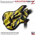 Camouflage Yellow  Skin fits Guitar Hero 5 - World Tour - Band Hero Guitar for XBOX 360 and PS3