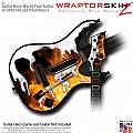 Chrome Drip on Fire  Skin fits Guitar Hero 5 - World Tour - Band Hero Guitar for XBOX 360 and PS3