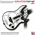 Chrome Drip on White  Skin fits Guitar Hero 5 - World Tour - Band Hero Guitar for XBOX 360 and PS3