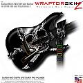 Chrome Skulls on Black  Skin fits Guitar Hero 5 - World Tour - Band Hero Guitar for XBOX 360 and PS3