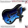 Fire Blue  Skin fits Guitar Hero 5 - World Tour - Band Hero Guitar for XBOX 360 and PS3