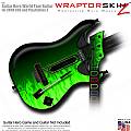 Fire Green  Skin fits Guitar Hero 5 - World Tour - Band Hero Guitar for XBOX 360 and PS3