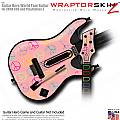 Kearas Peace Signs on Pink  Skin fits Guitar Hero 5 - World Tour - Band Hero Guitar for XBOX 360 and PS3