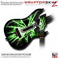 Lightning Green  Skin fits Guitar Hero 5 - World Tour - Band Hero Guitar for XBOX 360 and PS3