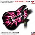 Lightning Pink  Skin fits Guitar Hero 5 - World Tour - Band Hero Guitar for XBOX 360 and PS3