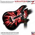 Lightning Red  Skin fits Guitar Hero 5 - World Tour - Band Hero Guitar for XBOX 360 and PS3
