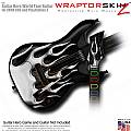 Metal Flames Chrome  Skin fits Guitar Hero 5 - World Tour - Band Hero Guitar for XBOX 360 and PS3