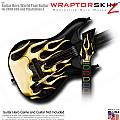 Metal Flames Yellow  Skin fits Guitar Hero 5 - World Tour - Band Hero Guitar for XBOX 360 and PS3