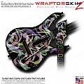 Neon Swoosh on Black  Skin fits Guitar Hero 5 - World Tour - Band Hero Guitar for XBOX 360 and PS3