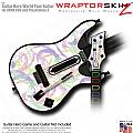 Neon Swoosh on White  Skin fits Guitar Hero 5 - World Tour - Band Hero Guitar for XBOX 360 and PS3