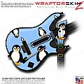 Penguins on Blue  Skin fits Guitar Hero 5 - World Tour - Band Hero Guitar for XBOX 360 and PS3