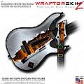Ripped Metal Fire  Skin fits Guitar Hero 5 - World Tour - Band Hero Guitar for XBOX 360 and PS3