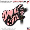 Zebra Stripes Pink  Skin fits Guitar Hero 5 - World Tour - Band Hero Guitar for XBOX 360 and PS3