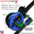 Alecias Swirl 01 Blue WraptorSkinz � Skin fits XBOX 360 & PS3 Guitar Hero III Les Paul Controller (GUITAR NOT INCLUDED)