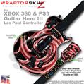 Alecias Swirl 02 Red WraptorSkinz � Skin fits XBOX 360 & PS3 Guitar Hero III Les Paul Controller (GUITAR NOT INCLUDED)