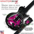 Barbwire Heart Hot Pink WraptorSkinz � Skin fits XBOX 360 & PS3 Guitar Hero III Les Paul Controller (GUITAR NOT INCLUDED)