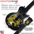 Barbwire Heart Yellow WraptorSkinz � Skin fits XBOX 360 & PS3 Guitar Hero III Les Paul Controller (GUITAR NOT INCLUDED)