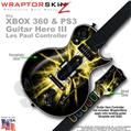 Lightning Yellow WraptorSkinz � Skin fits XBOX 360 & PS3 Guitar Hero III Les Paul Controller (GUITAR NOT INCLUDED)