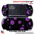 Lots of Dots Purple on Black WraptorSkinz � Decal Style Skin fits Sony PSP Slim (PSP 2000)