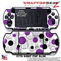 Lots of Dots Purple on White WraptorSkinz � Decal Style Skin fits Sony PSP Slim (PSP 2000)