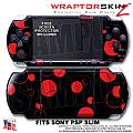 Lots of Dots Red on Black WraptorSkinz � Decal Style Skin fits Sony PSP Slim (PSP 2000)