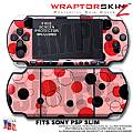 Lots of Dots Red on Pink WraptorSkinz � Decal Style Skin fits Sony PSP Slim (PSP 2000)