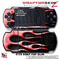 Metal Flames Red WraptorSkinz � Decal Style Skin fits Sony PSP Slim (PSP 2000)