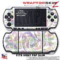 Neon Swoosh on White WraptorSkinz � Decal Style Skin fits Sony PSP Slim (PSP 2000)